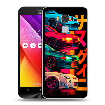 Пластиковый чехол на ASUS ZenFone 3 Max ZC553KL с принтом Гоночные машины