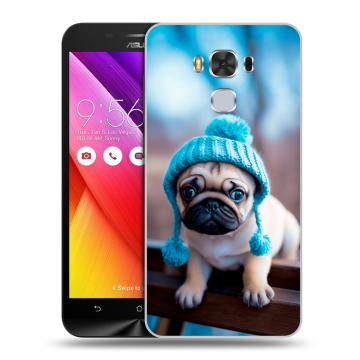 Пластиковый чехол на ASUS ZenFone 3 Max ZC553KL с принтом Мопс в шапке