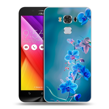 Пластиковый чехол на ASUS ZenFone 3 Max ZC553KL с принтом Голубые цветы