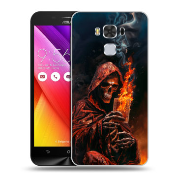 Пластиковый чехол на ASUS ZenFone 3 Max ZC553KL с принтом Скелет и карты