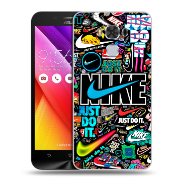 Пластиковый чехол на ASUS ZenFone 3 Max ZC553KL с принтом найк nike черный Пластиковый чехол на ASUS ZenFone 3 Max ZC553KL с принтом найк nike черный