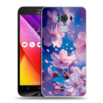 Пластиковый чехол на ASUS ZenFone 3 Max ZC553KL с принтом цветы бабочки