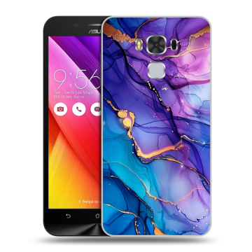 Пластиковый чехол на ASUS ZenFone 3 Max ZC553KL с принтом синий мрамор
