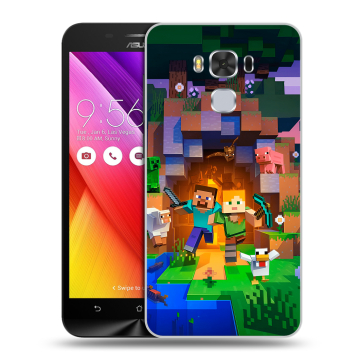Пластиковый чехол на ASUS ZenFone 3 Max ZC553KL с принтом Майнкрафт Minecraft Пластиковый чехол на ASUS ZenFone 3 Max ZC553KL с принтом Майнкрафт Minecraft