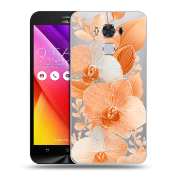 Пластиковый чехол на ASUS ZenFone 3 Max ZC553KL с принтом Бежевые цветы