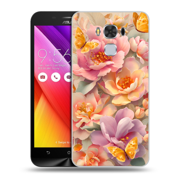 Пластиковый чехол на ASUS ZenFone 3 Max ZC553KL с принтом Цветы и бабочки