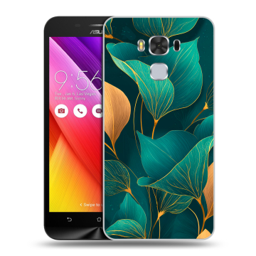 Пластиковый чехол на ASUS ZenFone 3 Max ZC553KL с принтом Листья и золото