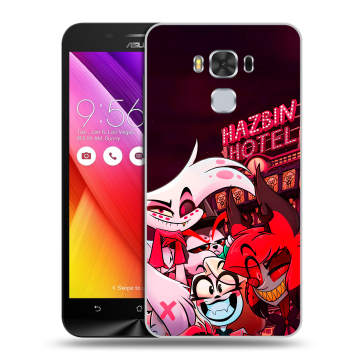 Пластиковый чехол на ASUS ZenFone 3 Max ZC553KL с принтом Hazbin Hotel Отель Хазбин