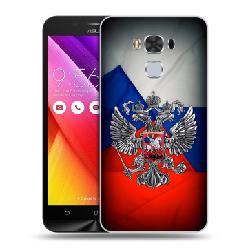 Пластиковый чехол на ASUS ZenFone 3 Max ZC553KL с принтом Флаг России