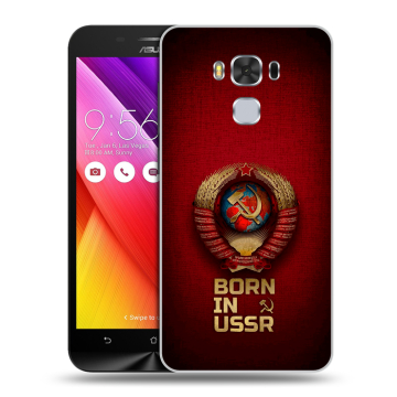 Пластиковый чехол на ASUS ZenFone 3 Max ZC553KL с принтом Флаг Герб СССР