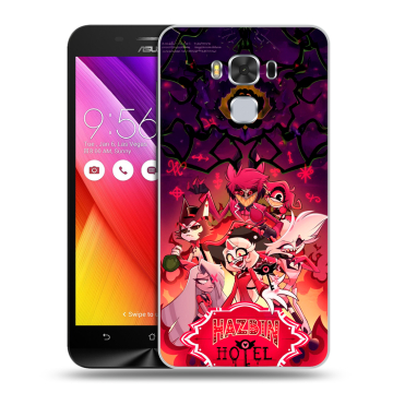 Пластиковый чехол на ASUS ZenFone 3 Max ZC553KL с принтом Hazbin Hotel Отель Хазбин