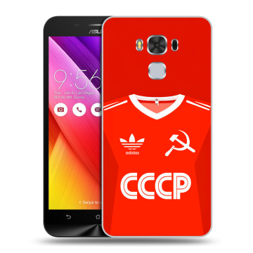Пластиковый чехол на ASUS ZenFone 3 Max ZC553KL с принтом Флаг Герб СССР