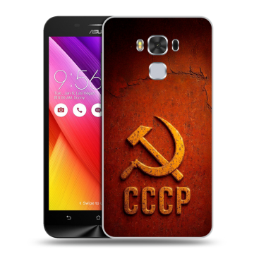 Пластиковый чехол на ASUS ZenFone 3 Max ZC553KL с принтом Флаг Герб СССР