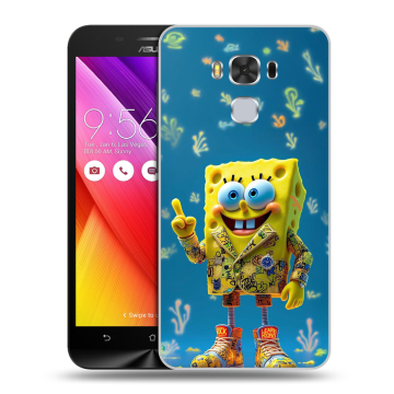 Пластиковый чехол на ASUS ZenFone 3 Max ZC553KL с принтом Спанч боб Спанчбоб