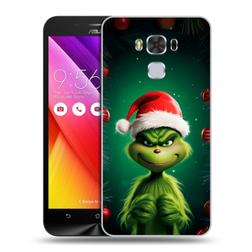 Пластиковый чехол на ASUS ZenFone 3 Max ZC553KL с принтом Гринч Новый год Рождество