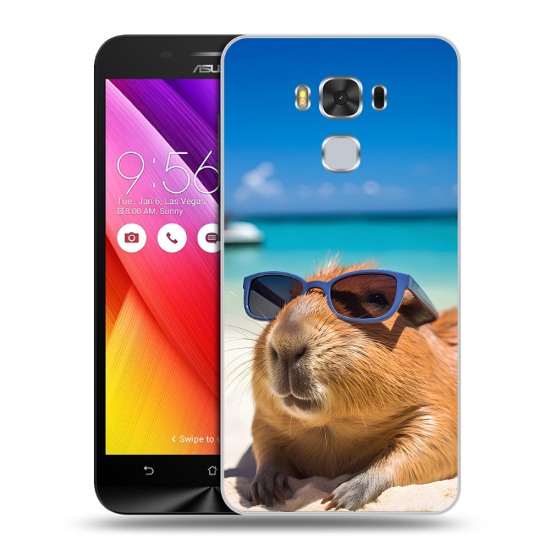 Пластиковый чехол на ASUS ZenFone 3 Max ZC553KL с принтом Капибара Пластиковый чехол на ASUS ZenFone 3 Max ZC553KL с принтом Капибара
