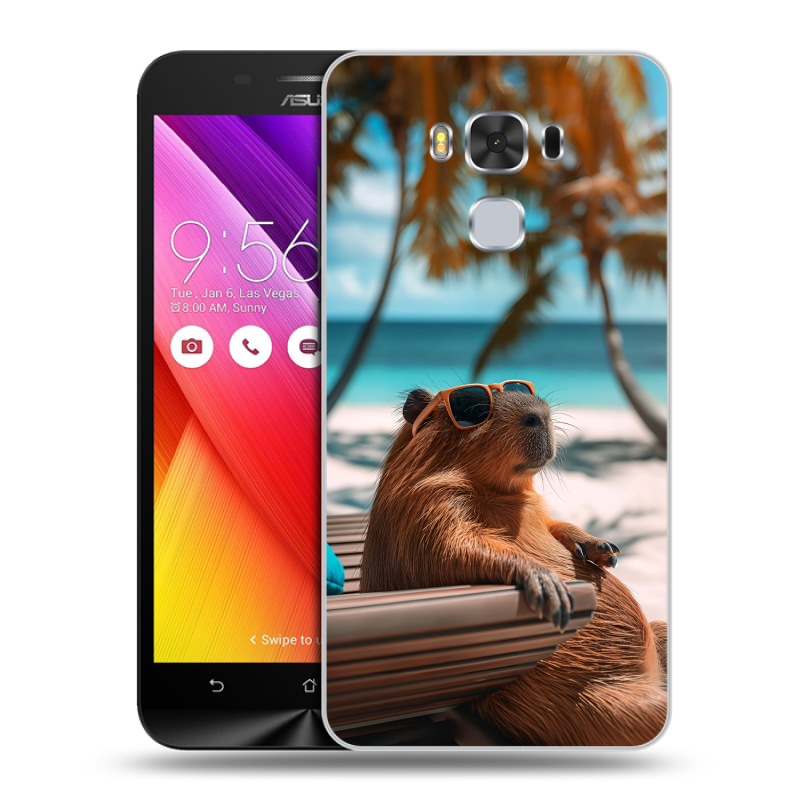 Пластиковый чехол на ASUS ZenFone 3 Max ZC553KL с принтом Капибара Пластиковый чехол на ASUS ZenFone 3 Max ZC553KL с принтом Капибара