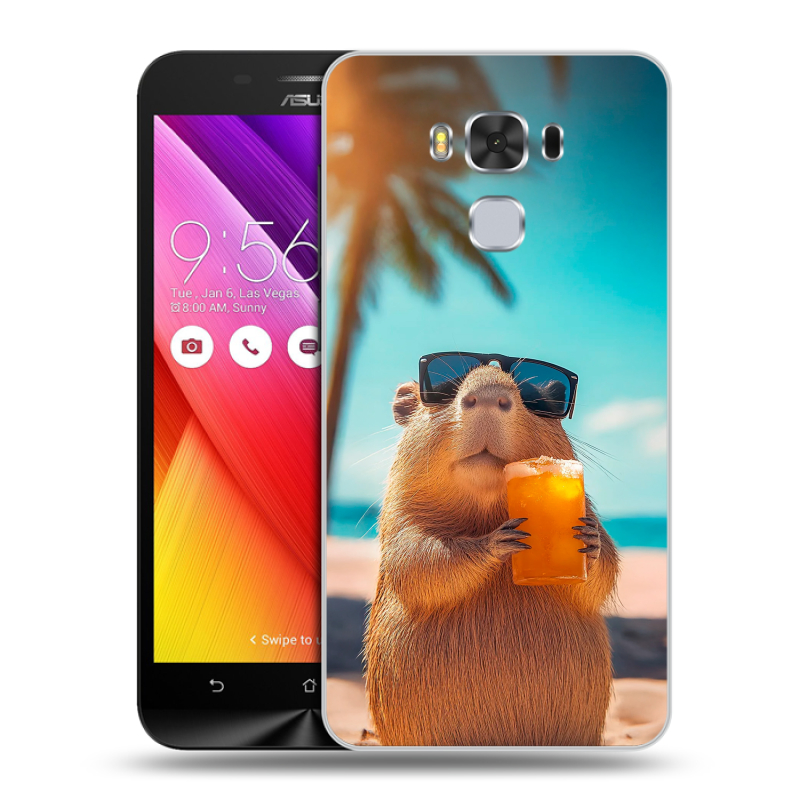 Пластиковый чехол на ASUS ZenFone 3 Max ZC553KL с принтом Капибара Пластиковый чехол на ASUS ZenFone 3 Max ZC553KL с принтом Капибара