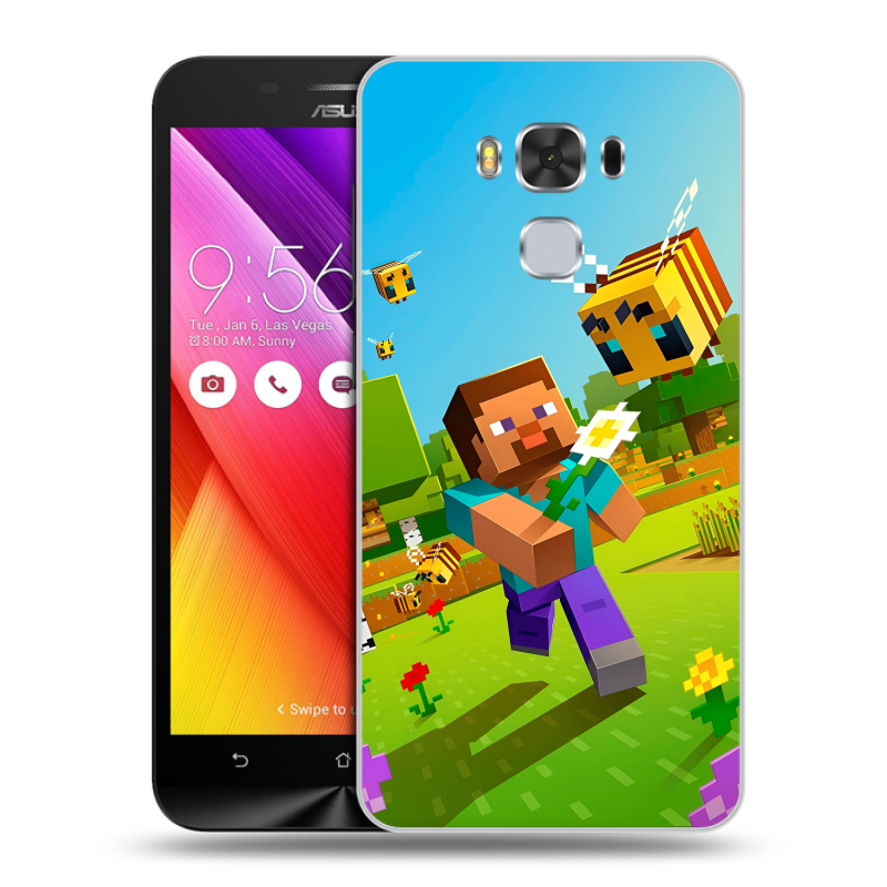 Пластиковый чехол на ASUS ZenFone 3 Max ZC553KL с принтом Майнкрафт Minecraft Пластиковый чехол на ASUS ZenFone 3 Max ZC553KL с принтом Майнкрафт Minecraft