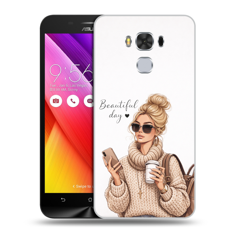 Пластиковый чехол на ASUS ZenFone 3 Max ZC553KL с принтом женский Пластиковый чехол на ASUS ZenFone 3 Max ZC553KL с принтом женский
