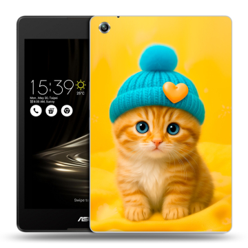 Силиконовый чехол на ASUS ZenPad 3 8.0 Z581KL с принтом Котенок в шапке