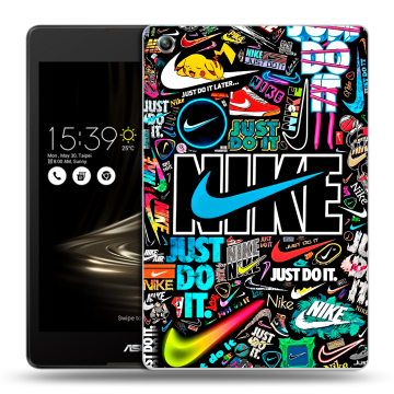 Силиконовый чехол на ASUS ZenPad 3 8.0 Z581KL с принтом найк nike черный