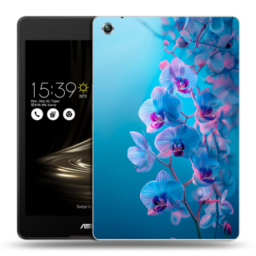 Силиконовый чехол на ASUS ZenPad 3 8.0 Z581KL с принтом голубые орхидеи