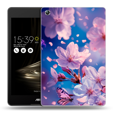 Силиконовый чехол на ASUS ZenPad 3 8.0 Z581KL с принтом цветы бабочки