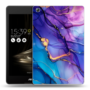 Силиконовый чехол на ASUS ZenPad 3 8.0 Z581KL с принтом синий мрамор