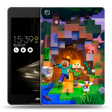 Силиконовый чехол на ASUS ZenPad 3 8.0 Z581KL с принтом Майнкрафт Minecraft