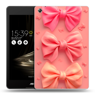 Силиконовый чехол на ASUS ZenPad 3 8.0 Z581KL с принтом Розовые бантики
