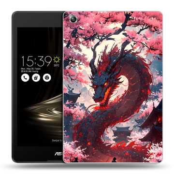 Силиконовый чехол на ASUS ZenPad 3 8.0 Z581KL с принтом Дракон Японский Силиконовый чехол на ASUS ZenPad 3 8.0 Z581KL с принтом Дракон Японский