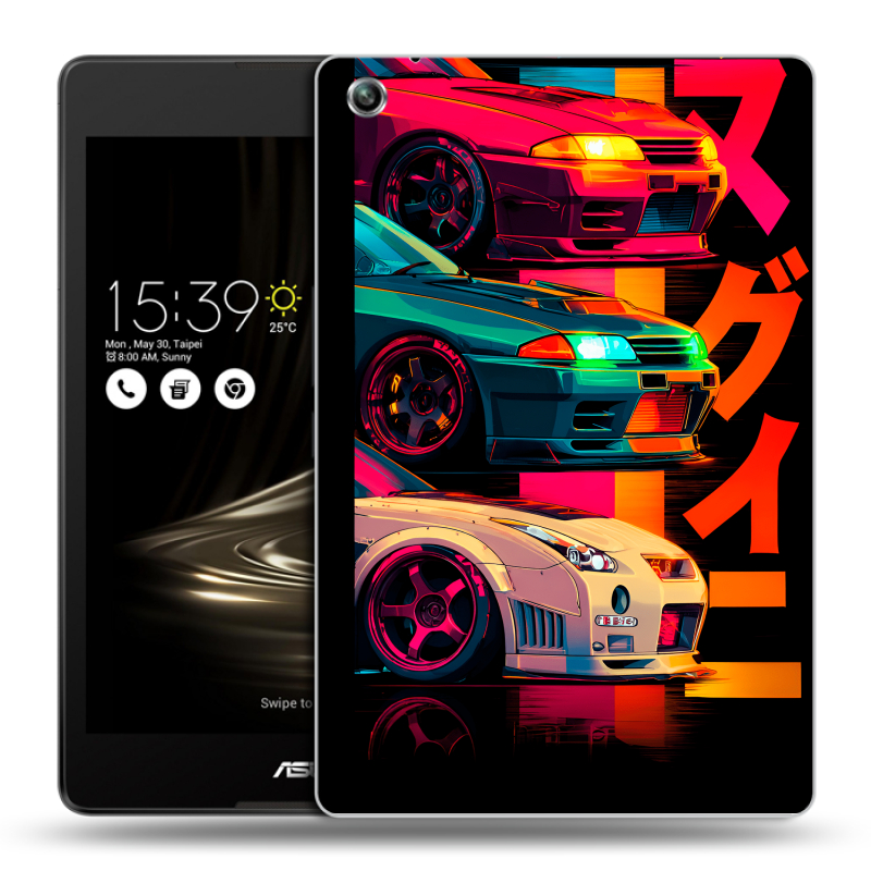 Силиконовый чехол на ASUS ZenPad 3 8.0 Z581KL с принтом Гоночные машины Силиконовый чехол на ASUS ZenPad 3 8.0 Z581KL с принтом Гоночные машины
