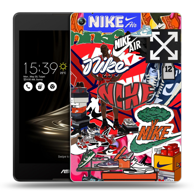 Силиконовый чехол на ASUS ZenPad 3 8.0 Z581KL с принтом Найк Nike яркий Силиконовый чехол на ASUS ZenPad 3 8.0 Z581KL с принтом Найк Nike яркий
