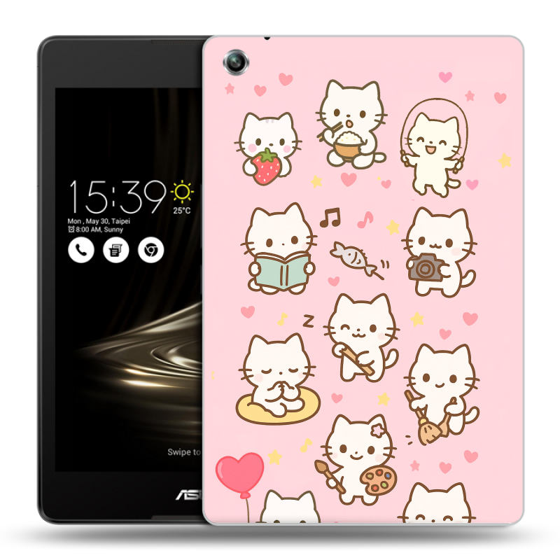 Силиконовый чехол на ASUS ZenPad 3 8.0 Z581KL с принтом Hello Kitty Хелоу Кити Силиконовый чехол на ASUS ZenPad 3 8.0 Z581KL с принтом Hello Kitty Хелоу Кити