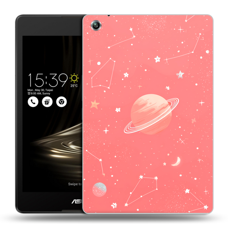 Силиконовый чехол на ASUS ZenPad 3 8.0 Z581KL с принтом Розовый космос Силиконовый чехол на ASUS ZenPad 3 8.0 Z581KL с принтом Розовый космос