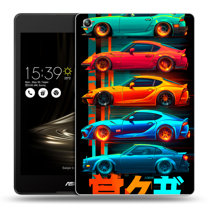 Силиконовый чехол на ASUS ZenPad 3 8.0 Z581KL с принтом машины тачки Силиконовый чехол на ASUS ZenPad 3 8.0 Z581KL с принтом машины тачки