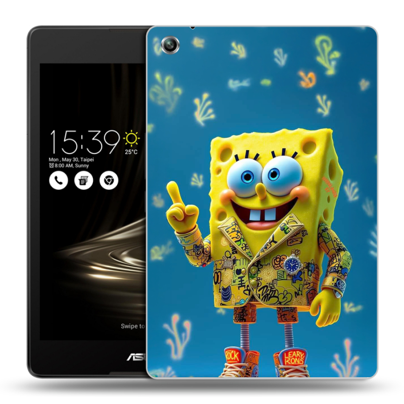 Силиконовый чехол на ASUS ZenPad 3 8.0 Z581KL с принтом Спанч боб Спанчбоб Силиконовый чехол на ASUS ZenPad 3 8.0 Z581KL с принтом Спанч боб Спанчбоб