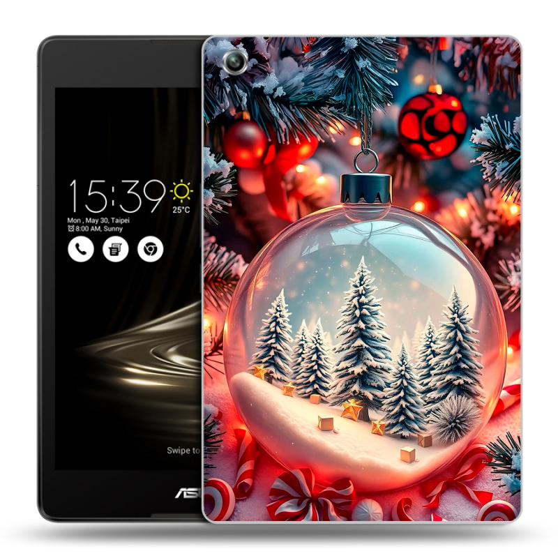 Силиконовый чехол на ASUS ZenPad 3 8.0 Z581KL с принтом Новый год Силиконовый чехол на ASUS ZenPad 3 8.0 Z581KL с принтом Новый год