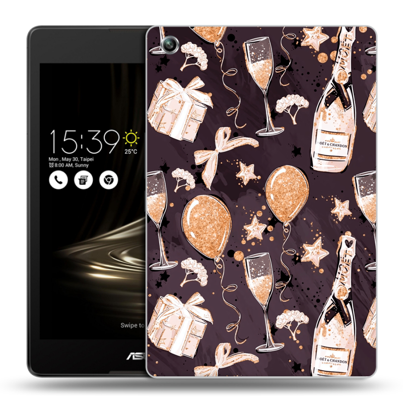 Силиконовый чехол на ASUS ZenPad 3 8.0 Z581KL с принтом Новый год Силиконовый чехол на ASUS ZenPad 3 8.0 Z581KL с принтом Новый год