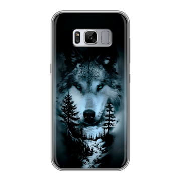 Силиконовый чехол на Samsung Galaxy S8 Plus с принтом Лесной волк Силиконовый чехол на Samsung Galaxy S8 Plus с принтом Лесной волк
