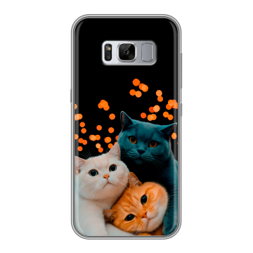 Силиконовый чехол на Samsung Galaxy S8 Plus с принтом Кошки Силиконовый чехол на Samsung Galaxy S8 Plus с принтом Кошки