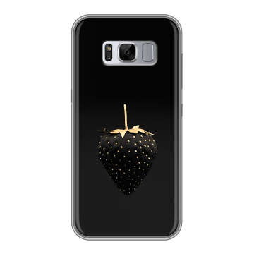 Силиконовый чехол на Samsung Galaxy S8 Plus с принтом Черная клубника Силиконовый чехол на Samsung Galaxy S8 Plus с принтом Черная клубника