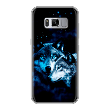 Силиконовый чехол на Samsung Galaxy S8 Plus с принтом Волки Силиконовый чехол на Samsung Galaxy S8 Plus с принтом Волки