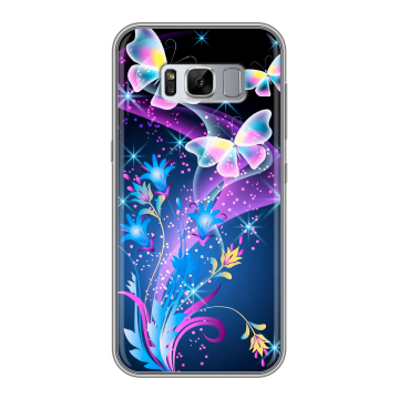Силиконовый чехол на Samsung Galaxy S8 Plus с принтом Бабочки