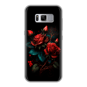 Силиконовый чехол на Samsung Galaxy S8 Plus с принтом Розы красные