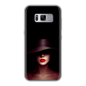 Силиконовый чехол на Samsung Galaxy S8 Plus с принтом Девушка в шляпе Силиконовый чехол на Samsung Galaxy S8 Plus с принтом Девушка в шляпе