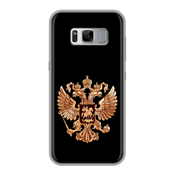 Силиконовый чехол на Samsung Galaxy S8 Plus с принтом Герб России золотой Силиконовый чехол на Samsung Galaxy S8 Plus с принтом Герб России золотой