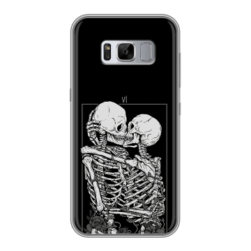 Силиконовый чехол на Samsung Galaxy S8 Plus с принтом Поцелуй скелетов Силиконовый чехол на Samsung Galaxy S8 Plus с принтом Поцелуй скелетов