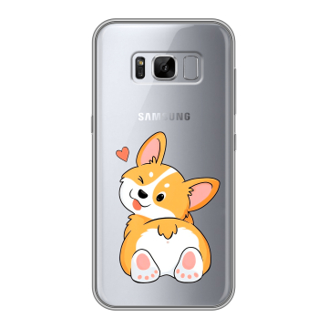 Силиконовый чехол на Samsung Galaxy S8 Plus с принтом Корги Силиконовый чехол на Samsung Galaxy S8 Plus с принтом Корги